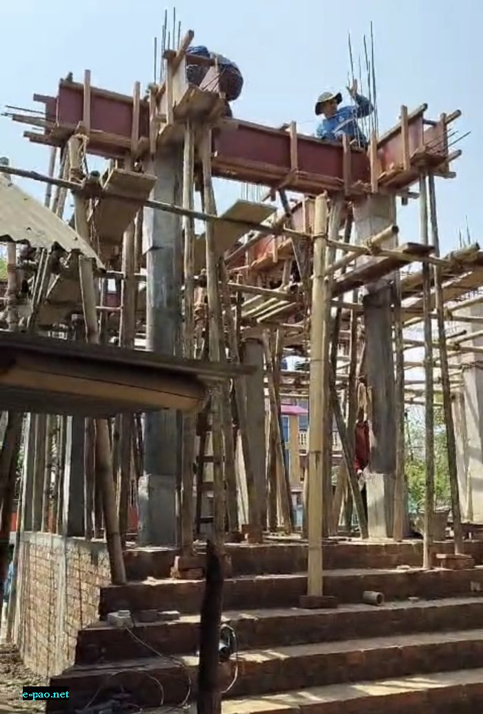 Construction of a shrine dedicated to Lord Ebudhou Khamlangba at Nongpok Kakching in Imphal East  