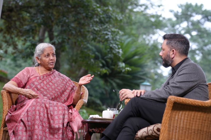  Nirmala Sitharaman, one-on-one conversation with Mark Laitflang Stone, Founder of Avenues, Meghalaya  