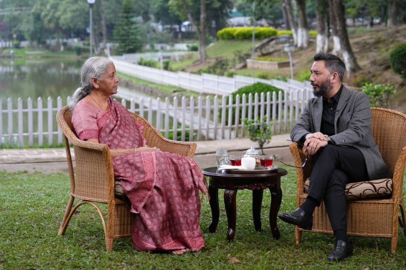  Nirmala Sitharaman, one-on-one conversation with Mark Laitflang Stone, Founder of Avenues, Meghalaya  