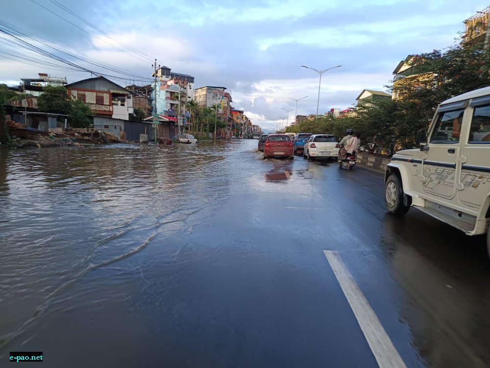 Water Logging in Tiddim Road, Imphal, due to persistent rainfall over the last 2/3 days :: July 28th 2025