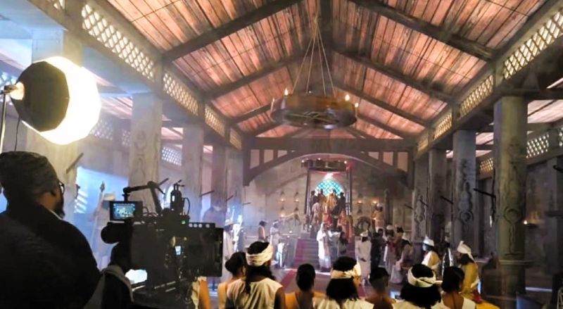A still from the set of Birangana Xaadhani