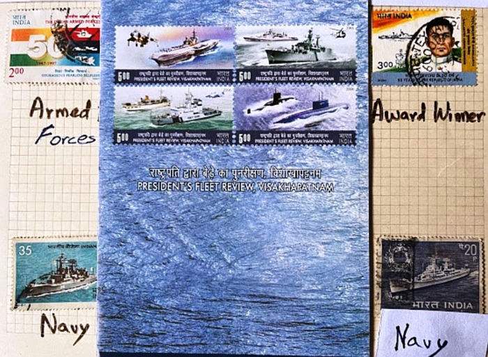  Philatelic material on Navy
