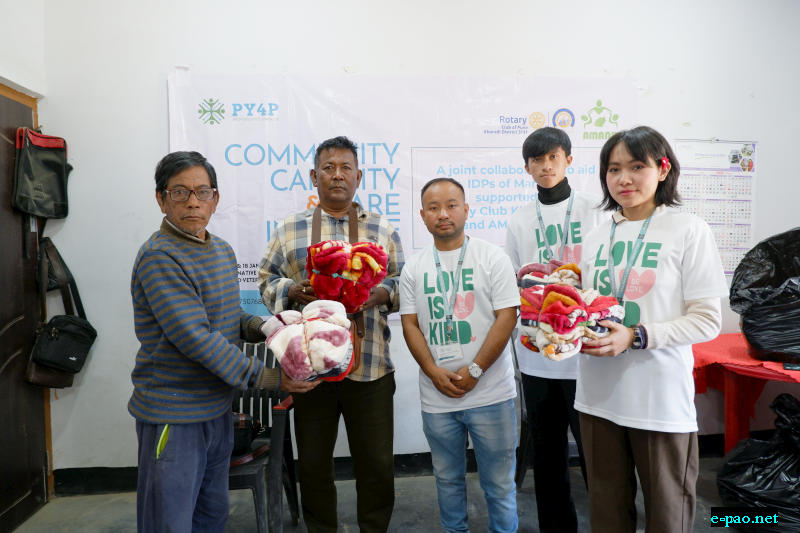  Winter Essentials and Literacy Support Drive across relief camps in Imphal 