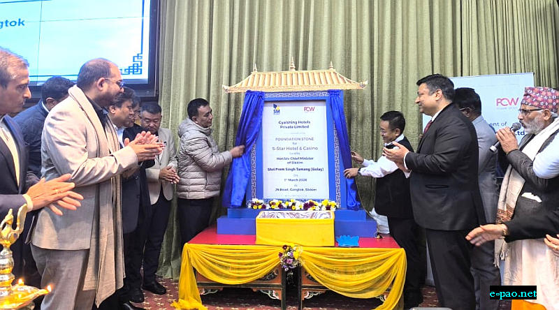  Hon�ble Chief Minister of Sikkim Shri Prem Singh Tamang (Golay) laid foundation stone for Hyatt Regency Gangtok 