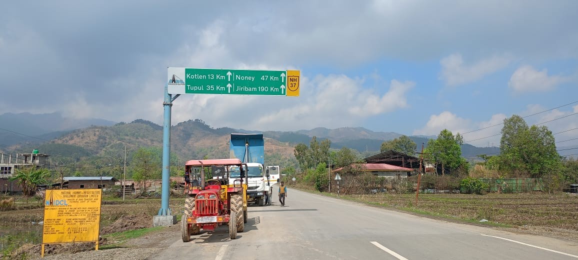 Imphal to Jiribam section of NH-37 as seen in July 2026
